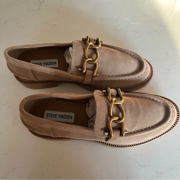Steve Madden Karmine Loafer in tan suede Size: 7 - Picture 3 of 5